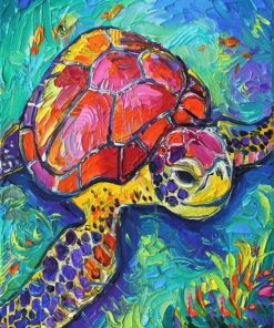 Abstract turtle paint by numbers