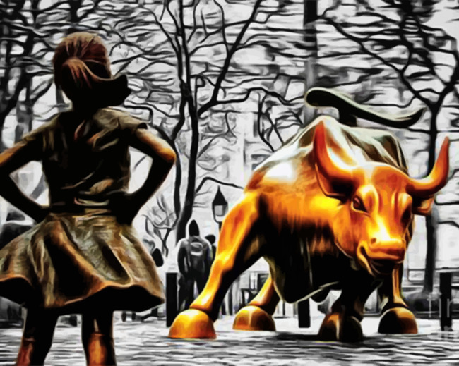 aesthetic-fearless-girl-bull-paint-by-number