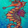 Aesthetic Seahorse paint by numbers