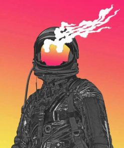 Astronaut Cyberpunk Art paint by numbers