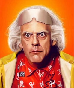 Dr Emmett Brown paint by numbers