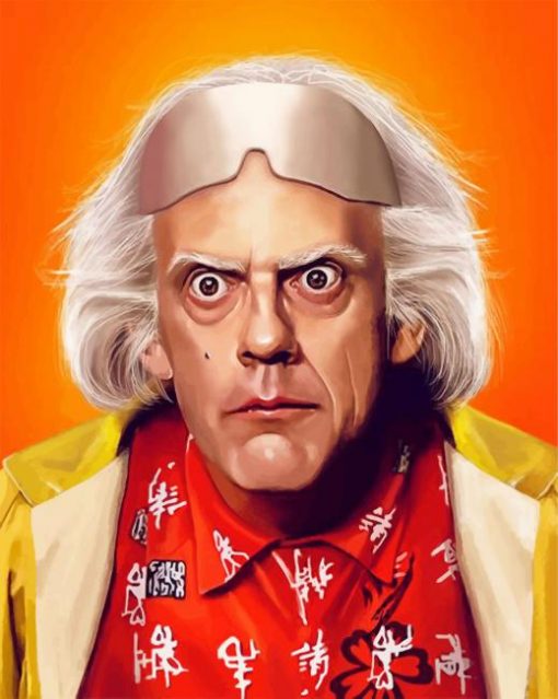 Dr Emmett Brown paint by numbers