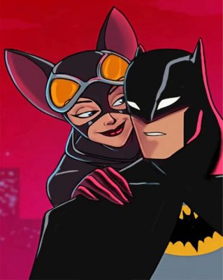 Batman And Catwoman Couple  Piant by numbers