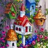 Bird House Cottage Paint by numbers