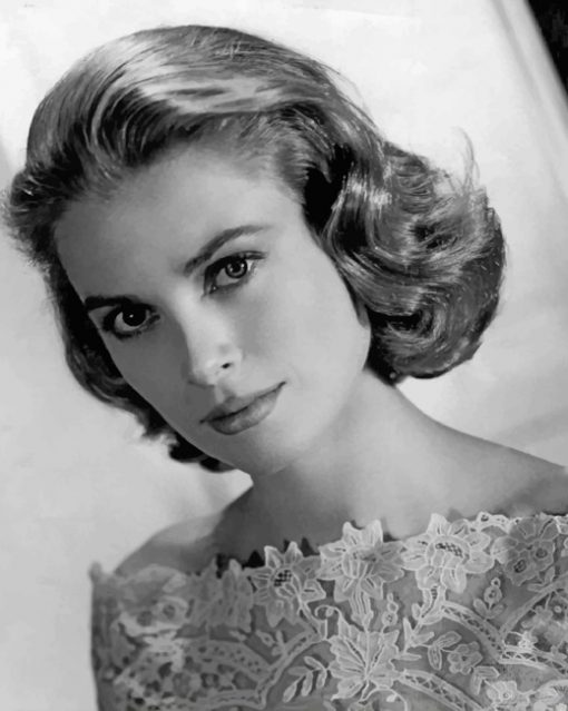 black-and-white-grace-kelly-paint-by-number