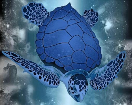 Blue Turtle paint by numbers