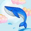 Blue Whale Illustration Paint by numbers