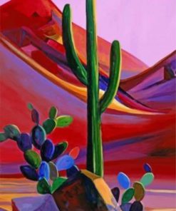 Cactus Maynard Dixon Paint by nummbers
