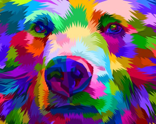 colorful-bear-face-paint-by-number