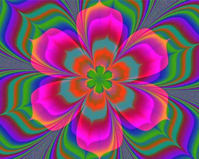 Colorful Mandala Flower - Paint By Number - NumPaint - Paint by numbers