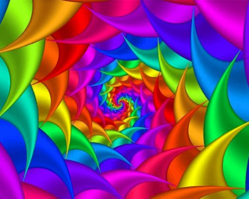 Colorful Fractal Chaos paint by numbers