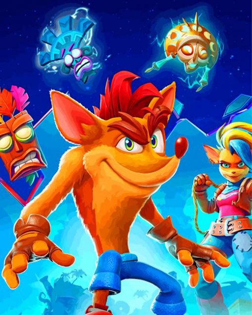 Crash Bandicoot Gaming Paint by numbers