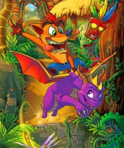 Crash Bandicoot Illustration paint by numbers