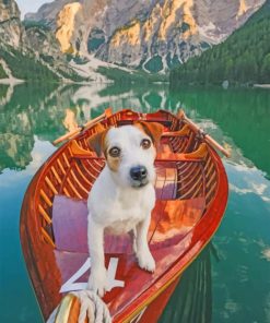 Jack Russell In Lake Louise Paint by numbers