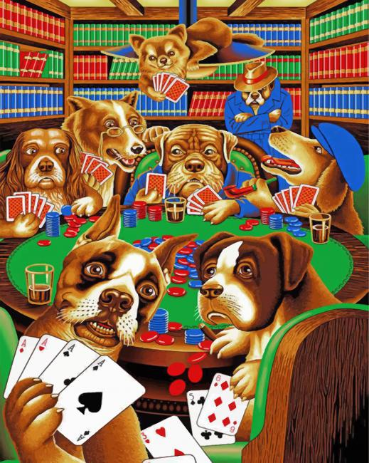 dogs playing cards original