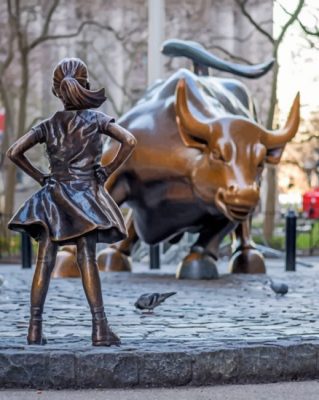 fearless-girl-bull-sculpture-paint-by-number