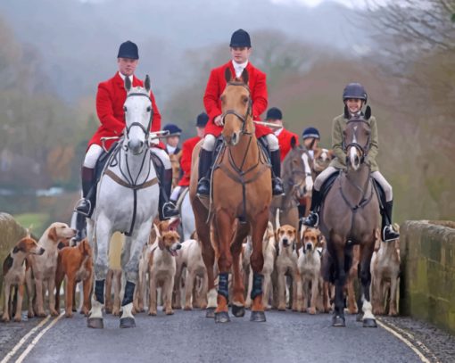 Fox Hunting paint by numbers