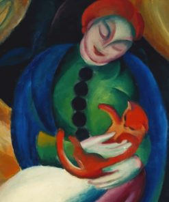 spicy Kebab , ykfranz-marc-woman-holding-a-fox-paint-by-numberter les sauces - manhatn Paint by