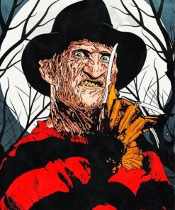 Scary Freddy Krueger Paint by numbers