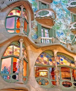 Gaudi Buildings paint by numbers