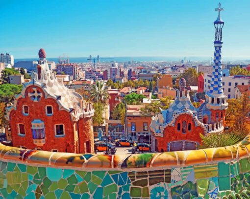 Park Guell Spain paint by numbers
