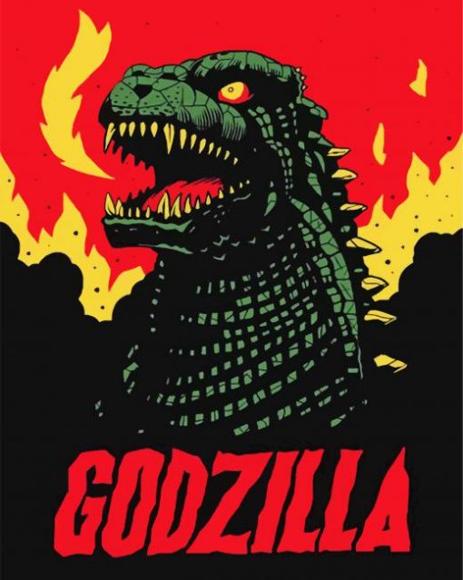 Godzilla Illustration Paint by numbers