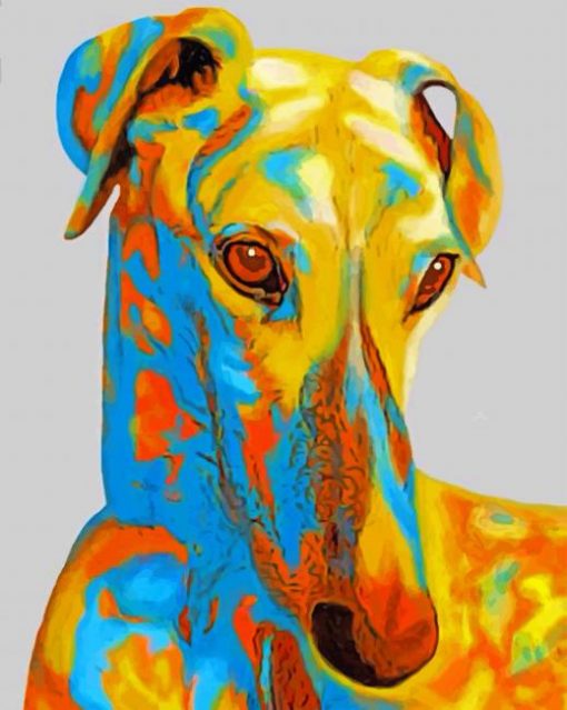 Greyhound Pop Art paint by numbers