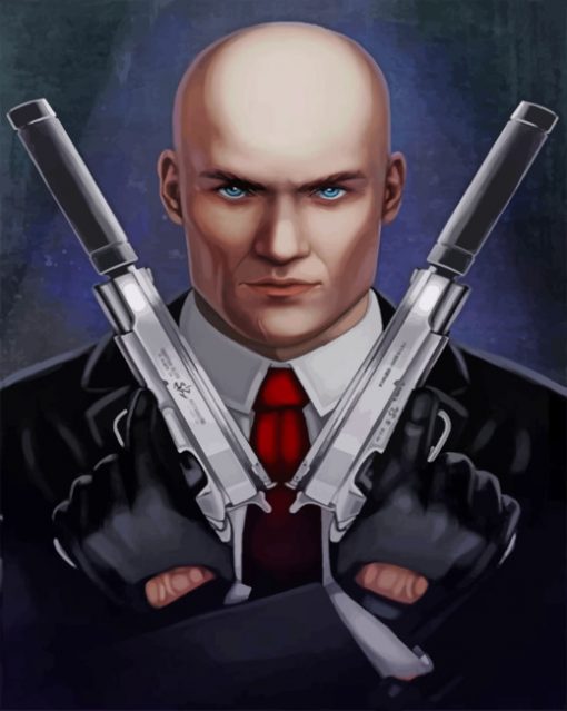 Hitman Illustration paint by numbers