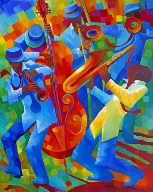 Jazz Musicians Paint by numbers