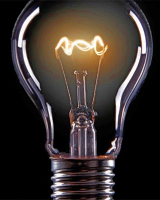 Old School Light Bulb paint by numbers