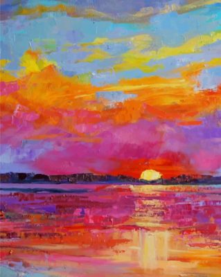 Sunset Artwork - Paint By Number - Num Paint Kit