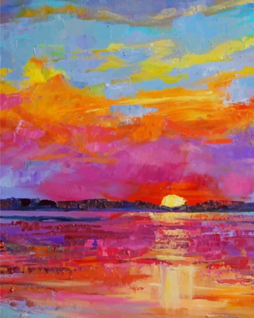 Sunset Artwork paint by numbers