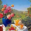 Romantic Morning Tea Set paint by numbers