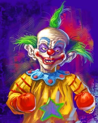 clown paint by numbers