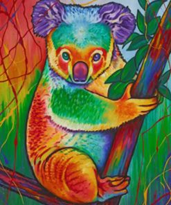 Artistic Colorful Koala paint by numbers