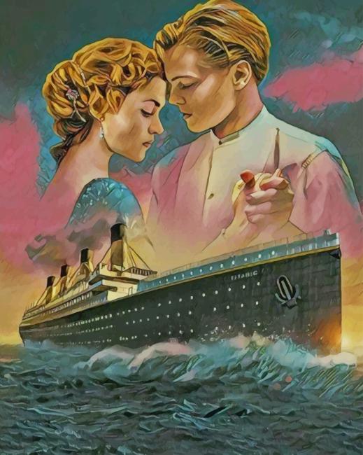 Titanic Jack And Rose - Paint By Number - NumPaint - Paint by numbers