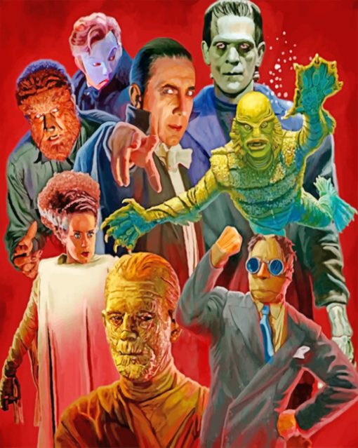 Universal Monsters - Paint By Number - Num Paint Kit