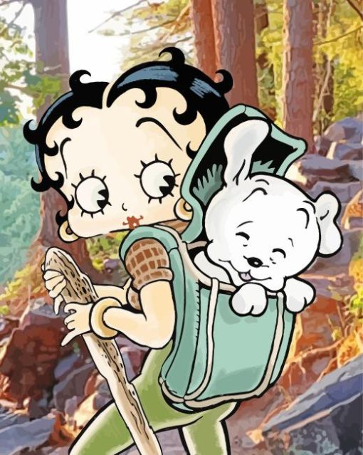 Betty Boop Hiking Paint By Numbers
