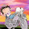 Motocross Betty Boop Paint By Numbers