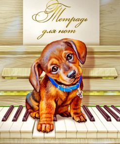 CUTE-puppy-on-a-piano-paint-by-numbers