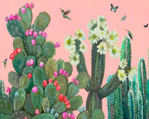 Garden-Cactus-And-Roses-paint-by-numbers