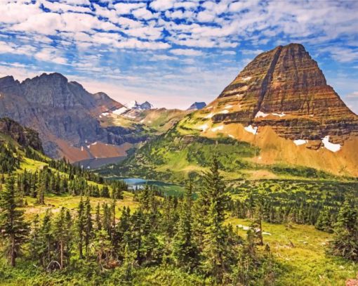 Glacier-National-Park-montana-usa-paint-by-number