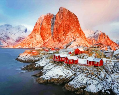 Lofoten-Islands,-Norway-paint-by-numbers