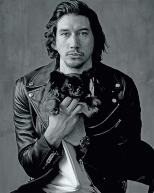 black-and-white-adam-driver-paint-by-number