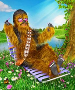 chewbacca-enjoying-his-time-paint-by-number