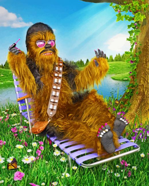 chewbacca-enjoying-his-time-paint-by-number