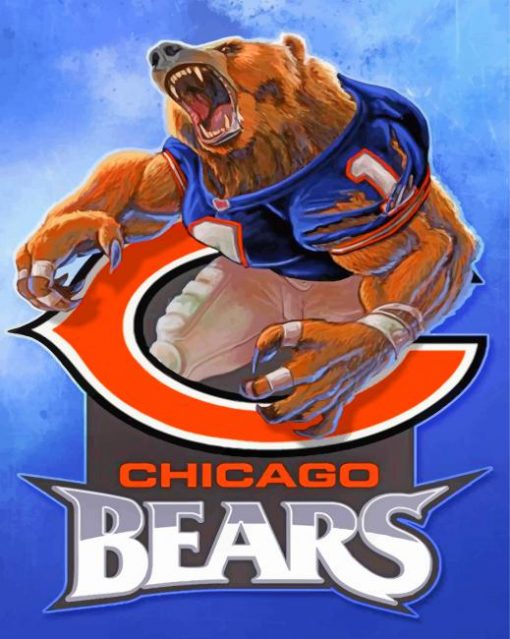 Chicago Bears paint by numbers