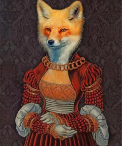 classy-fox-lady-paint-by-number