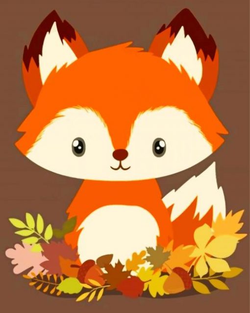 cute-baby-fox-paint-by-number