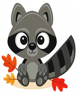 cute-raccoon-paint-by-number